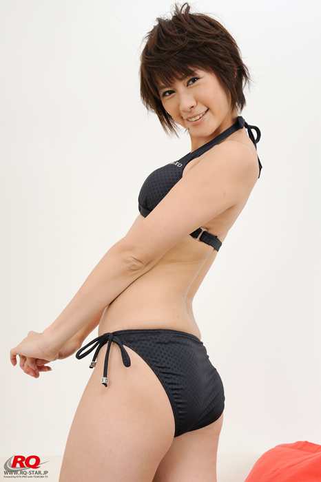 RQ-STAR写真NO.0077 Akiko Fujihara 藤原明子 Swim Suits – Black性感比基尼泳装